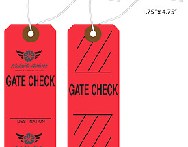 Custom Airline Hang Tag - Mokelulu Gate Check