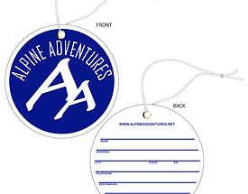 Custom Baggage Hang Tag - Alpine Adventures