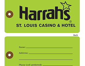 Custom Casino Hang Tag - Harrah's STL