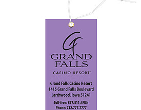 Custom Casino Hang Tag - Grand Falls