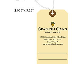 Custom Golf Bag Hang Tag - Spanish Oaks Golf Club