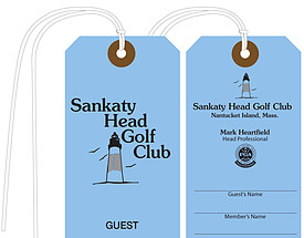 Custom Golf Bag Hang Tag - Sankaty Head Golf Club