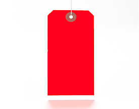 Fluorescent Red Hang Tag Color from St. Louis Tag