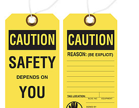 Caution Safety Tag