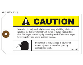 Caution Instruction Hang Tag