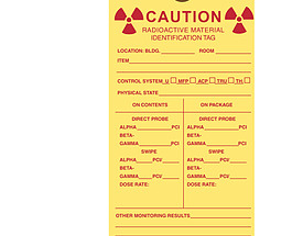 Caution Radioactive Material Hang Tag