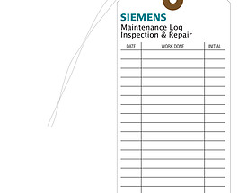 Siemens Inspection Log Tag