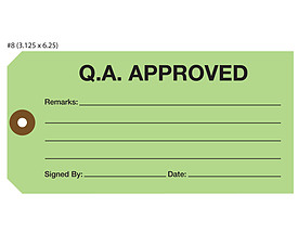 Green QA Approved Tag