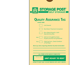 Storage Post Quality Assurance Tag