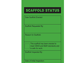 Generic Scaffold Inspection Tag