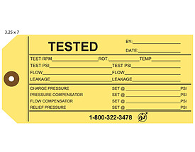 Yellow Tested Tag - Pacific Power