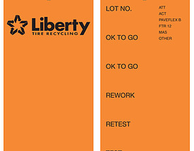Orange Test Tag - Liberty Tire