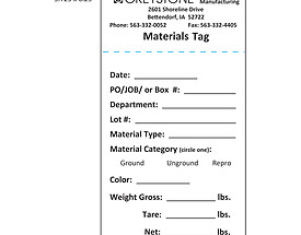 Custom Printed Bale Tags from St. Louis Tag