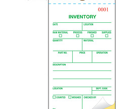 Custom Inventory Hang Tag with Perforation & Sequential Numbering