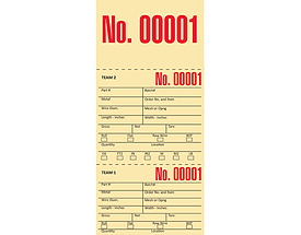 Multi-Part Custom Inventory Hang Tag with Perforation & Sequential Numbering