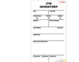 Custom Inventory Hang Tag - ITW