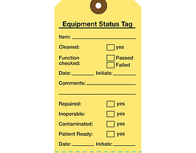 Equipment Status – Hospital Tag