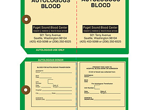 Autologous Blood PSBC – Hospital Tag