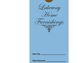 Custom Furniture Hang Tag - Lakeway Home Furnishings