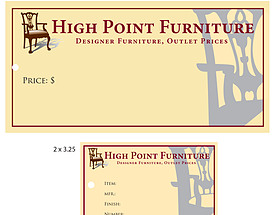 Custom Furniture Price Tag - High Point