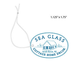 Custom Furniture Hang Tag - Sea Glass