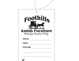 Custom Furniture Price Tag - Amish Foothills