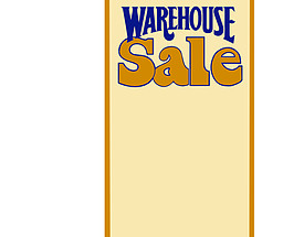 Custom Furniture Hang Tag - Warehouse Sale