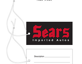 Custom Price Hang Tag - Sears Imported Autos