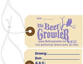 Custom Printed Growler Hang Tag - The Beer Growler