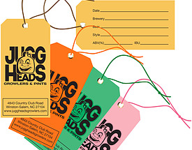 Custom Printed Growler Hang Tag - Juggheads Growlers & Pints Variety