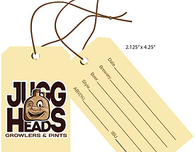 Custom Printed Growler Hang Tag - Juggheads