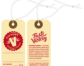Custom Printed Growler Hang Tag - Victory Brewing Co.