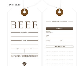 Custom Printed Beer Growler Hang Tag - Hampton Hargreaves BEER