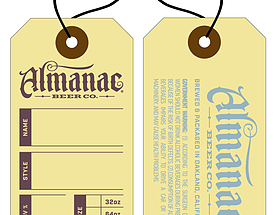 Custom Printed Growler Hang Tag - Almanac Beer Company