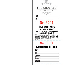 Parking Claim Check Hang Tag from St. Louis Tag