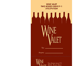 Perforated To & From Hang Tag for Wine Valet
