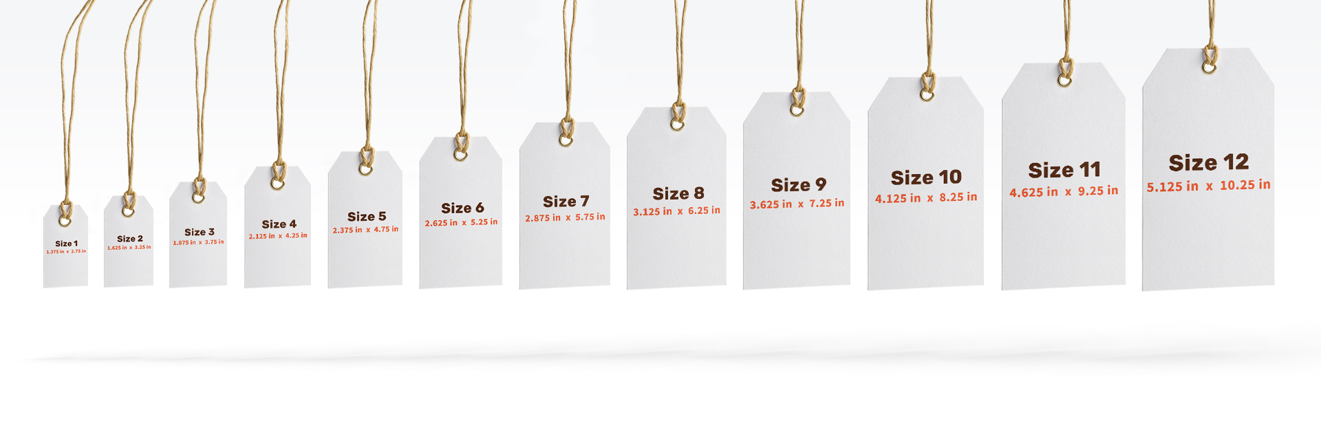 Standard Sizes for Custom Hang Tags