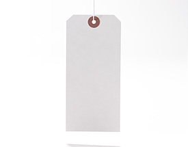 Standard Color - White Hang Tag from St. Louis Tag