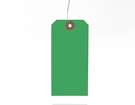 Standard Color - Dark Green Hang Tag from St. Louis Tag