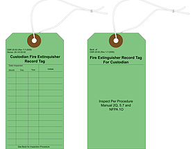 Fire Extinguisher Record Tag