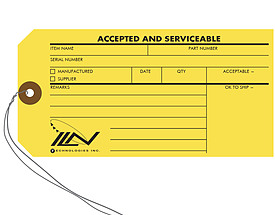 ILN Technologies Accepted and Serviceable Tag