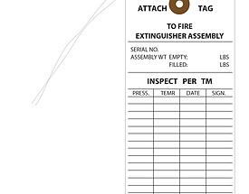 Fire Extinguisher Assembly Tag
