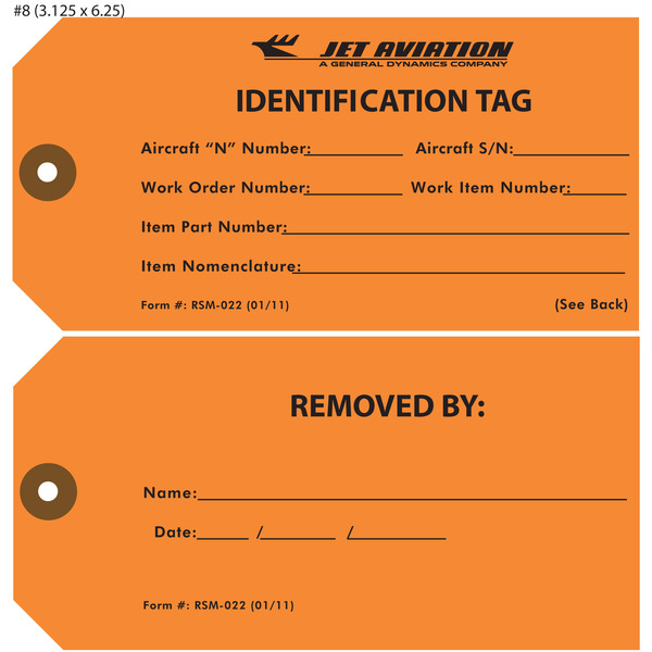 Custom Printed FAA Inspection Hang Tags | St. Louis Tag