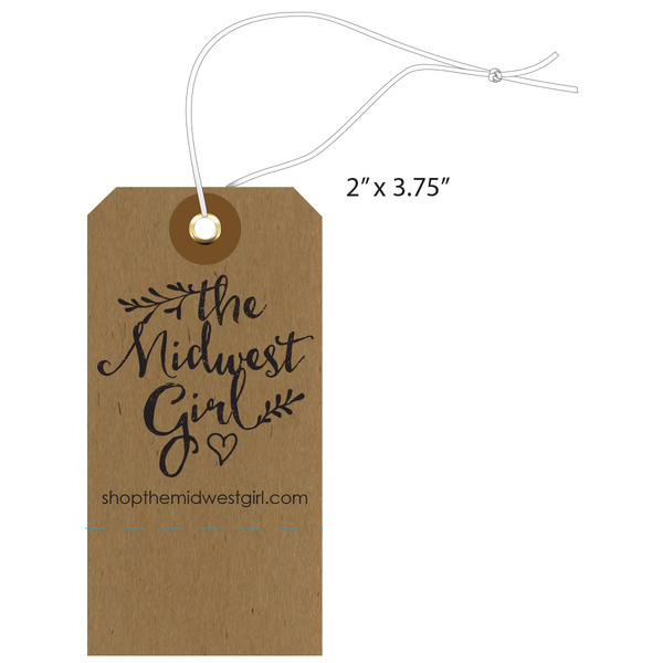 Custom Design Printing Name Logo Paper Hangtag Labels Clothing Hang Tags  with String